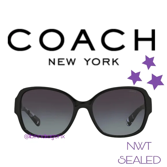 NWT BNIOB Coach Butterfly Sunglasses Polarized Coach Sunnies Case & Clothe